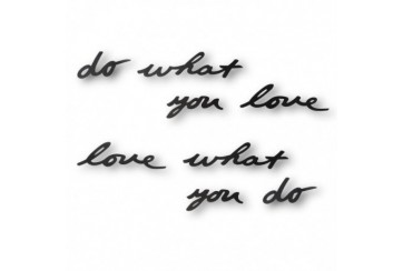 Decorazione murale parole in metallo "Do what you love"